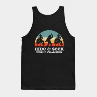 Retro Bigfoot Hide & Seek World Champion Tank Top